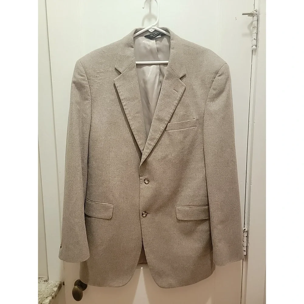 JOS A BANK 100% Pure Cashmere Tan Men's Sport Coat Jacket  44L